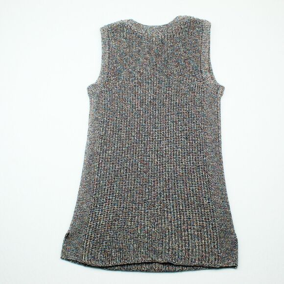 Anthropologie Ella Moss Junior Mood Indigo Rainbow Sleeveless Knit Sweater, Sz M - Picture 6 of 8